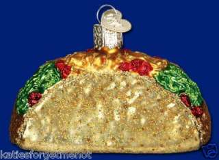 TACO MEXICAN OLD WORLD CHRISTMAS GLASS ORNAMENT 32084  