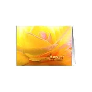  Amistad Friendship Spanish Language Yellow Rose Card 