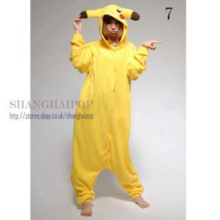 Adult Babygro Pikachu Romper Suit Costume Cosplay Outfit Fancy Dress 