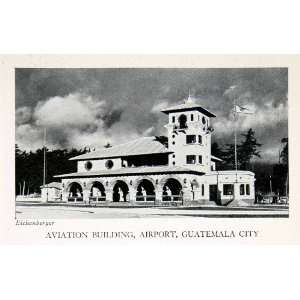  1943 Print Aviation Building Airport Guatemala City Central 