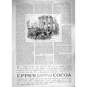   1888 QUEEN BOUQUET FLOWERS CLARK BLYTHSWOOD EPPS COCOA