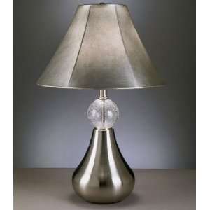  Set of 2 Chrome & Glass Table Lamps