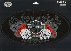 HARLEY DAVIDSON® AFFECTION SKULLS EMBLEM PATCH 2X NEW  