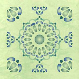Mexican Tile Design Wall Pattern Stencil . Multiple Sizes Small to 