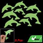 Pcs Ceiling Wall Green Dolphin Fluorescent Stickers