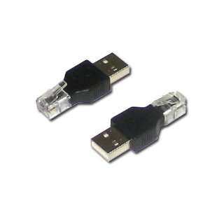  USB Type A Male to RJ11/12 Plug Adapter Electronics