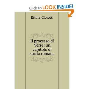   di Verre un capitolo di storia romana Ettore Ciccotti Books
