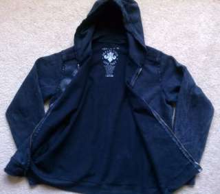 Affliction Hoodie Size S Full Zip Graphic Hoodie Black color  