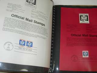US, 300+ Souvenir Pages w/stamps in 9 binders(USPS) + 1 empty binder 