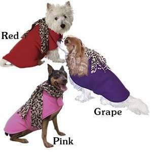  Leopard Scarf Blanket Dog Coat Red X Lg