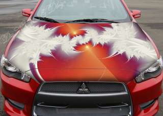 FULL COLOR CAR VINYL STICKER DECAL GRAPHIC FLOWERS HOOD  
