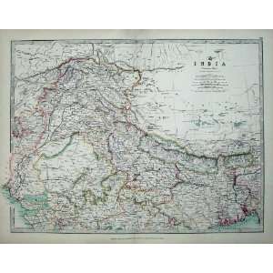   Atlas 1905 Map India Bay Bengal Bombay Kashmir