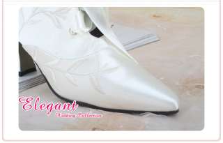 MB 016 Ivory Bridal Wedding & Party Shoes Boots US6  