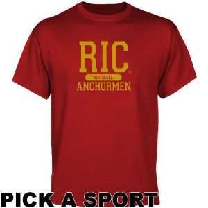 Rhode Island Anchormen Custom Sport T shirt   Cardinal  