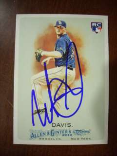 WADE DAVIS Signed 2010 Topps Allen & Ginter AUTO Rays  