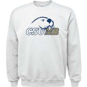  Cal State Monterey Bay Otters White Youth Logo Crewneck 
