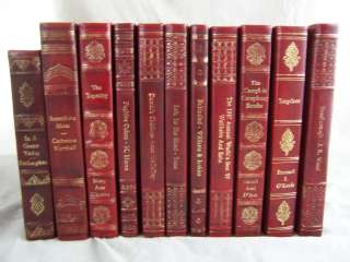 Old World Style LEATHER BOUND DECORATOR Book Lot 12.5 RED  