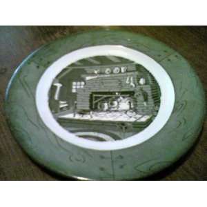   Colonial Homestead Green Dinner Plate By Royal (USA) 