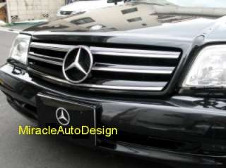 Black Front Grill For 90 01 Mercedes Benz R129 SL Class  