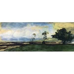  Hand Made Oil Reproduction   John La Farge   32 x 12 