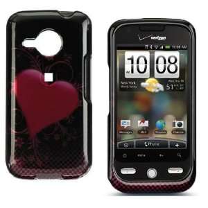  HTC Droid Eris / 6200 Crystal Case Carbon Fiber Heart 