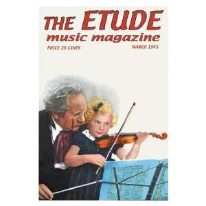 Exclusive By Buyenlarge The Etude Violin Lesson 24x36 Giclee  