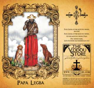 Papa Legba (non saint) Lwa 7 Day Candle Label Vodou Voodoo  