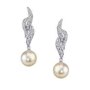  11mm White Freshwater Angela Pearl Earrings Jewelry
