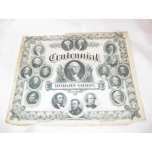    Dwight Company 1876 Centennial Vignette Sheet 