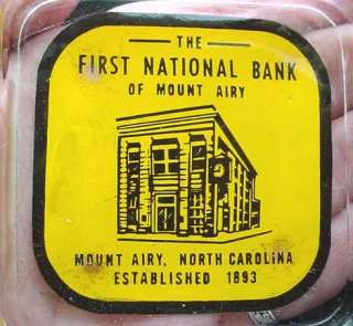 First National Bank Mount Airy North Carolina Ashtray  