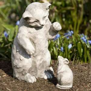  Campania Cast Stone Animal   Mouse   Natural Patio, Lawn 
