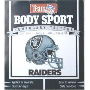 Oakland Raiders Temporary Tattoos, Package of 5 with 5 Large and 5 