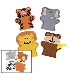  Felt Zoo Animal Lacing Puppet Craft Kit   Craft Kits 