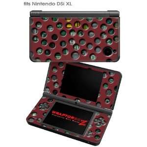  Nintendo DSi XL Skin   Punched Holes Burgandy by 