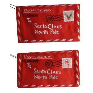   12 Letter to Santa Claus Gift Bag Christmas Ornaments