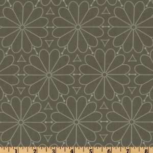  44 Wide Whimsy Traced Petals Silver/White Fabric By The 