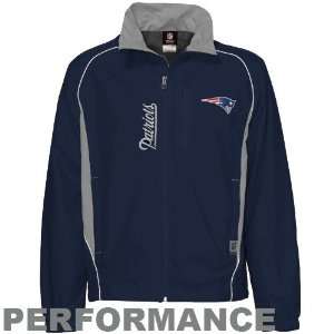 New England Patriots Navy Blue Safety Blitz Performance Jacket  