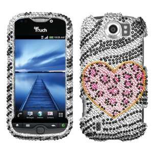  HTC myTouch 4G Slide Playful Leopard Full Diamond Bling Phone 