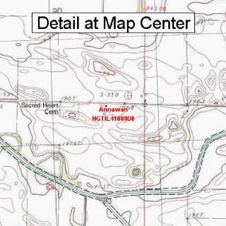 USGS Topographic Quadrangle Map   Annawan, Illinois (Folded/Waterproof 