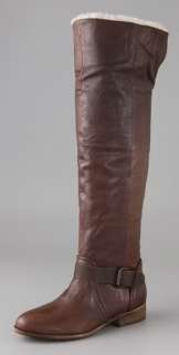 New Dolce Vita Derek Over The Knee Shearling Boots, Brown, sz 7.5 