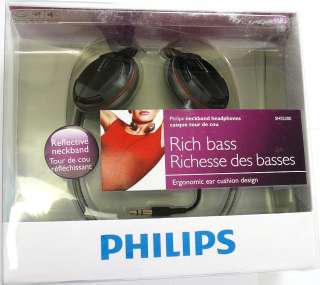 PHILIPS SHS5200/28 Reflective Neckband Headphones 609585187030  