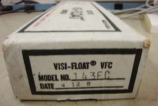TAG#1310  NEW VISI FLOAT FLOMETER MODEL# 143FC 2 TO 20 GMP 
