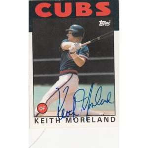    1986 Topps #266 Keith Moreland Cubs Signed 