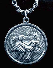 Rare Virgo Pendant Silver Zodiac Charm Jewelry Star  