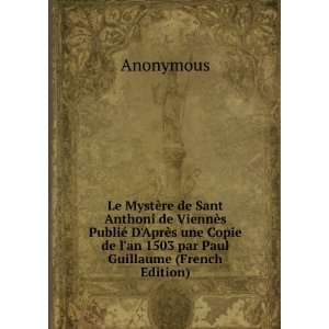  Le MystÃ¨re de Sant Anthoni de ViennÃ¨s PubliÃ© D 