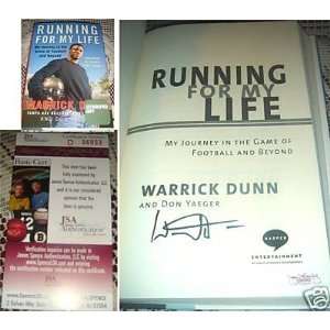 Running For My Life Signed BOOK JSA 1st Ed   Autographed NFL Magazines 