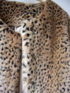 store faux fur leopard print short winter jacket coat cropped