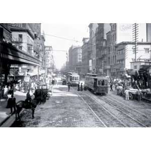  Historic Philadelphia Trolleys 12X18 Art Paper with Gold 