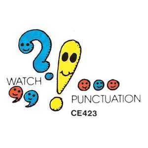    Watch Punctuation  Large Rubber Stamper Teachers Aid Toys & Games