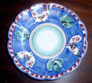 Italy Pottery Vietri Solimene Blue Campagna Bread Plate  